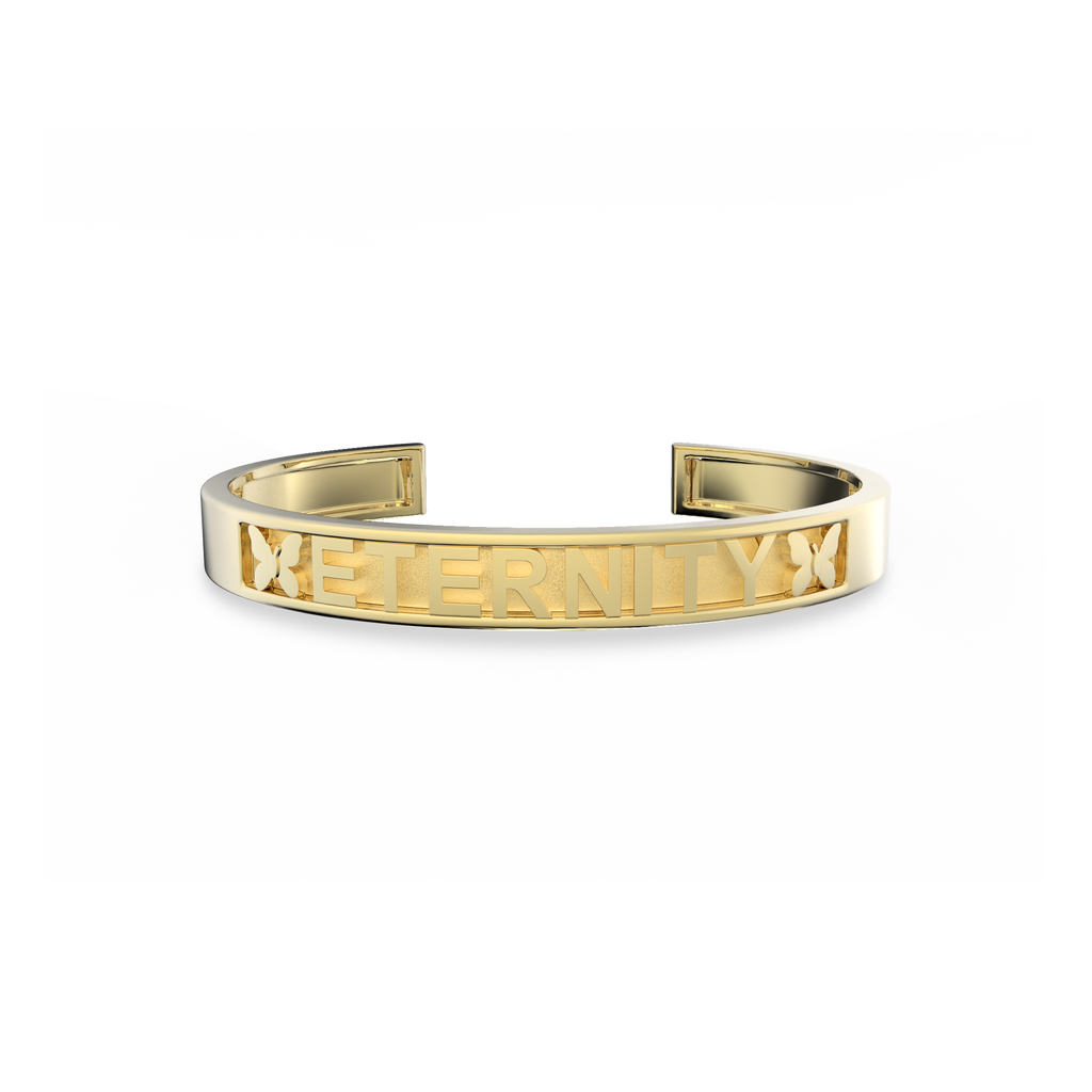 18k Gold Plate Silver CharmMark ModuType Cuff SS25B001G
