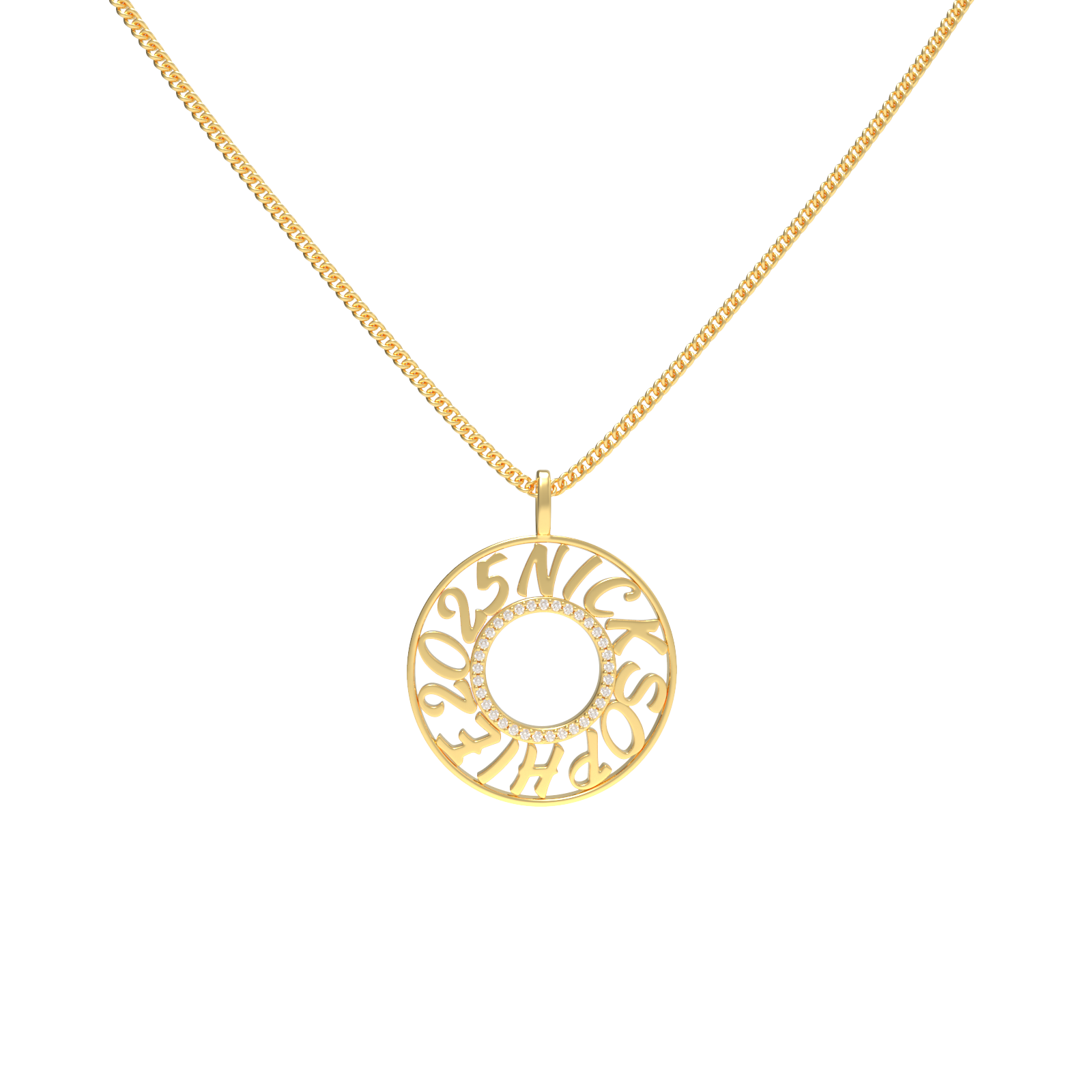 MemoCircle Necklace SN025G