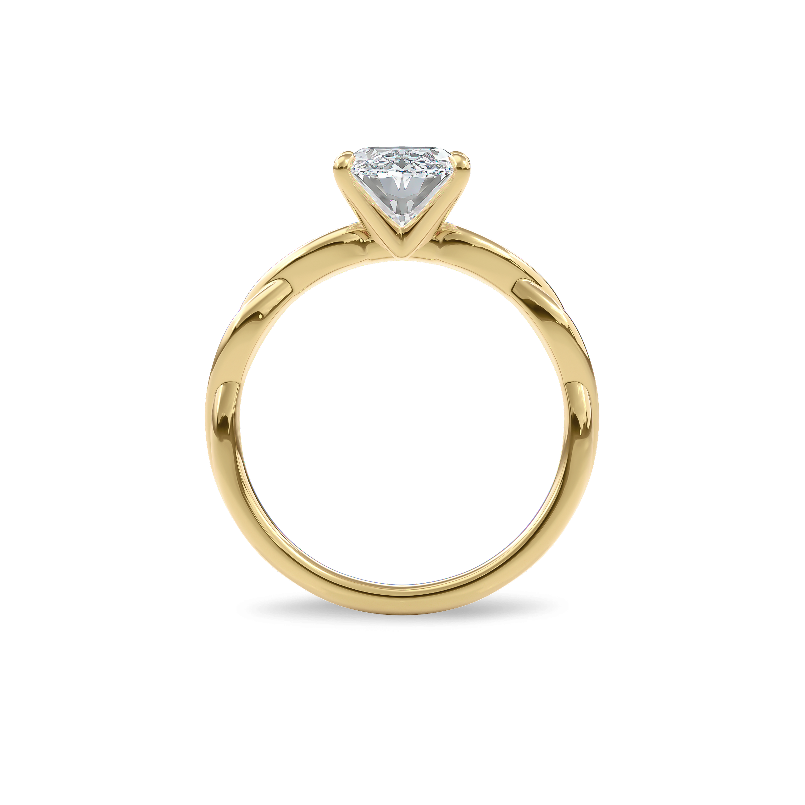 Rhea Twisted Engagement Ring Oval•Yellow Gold