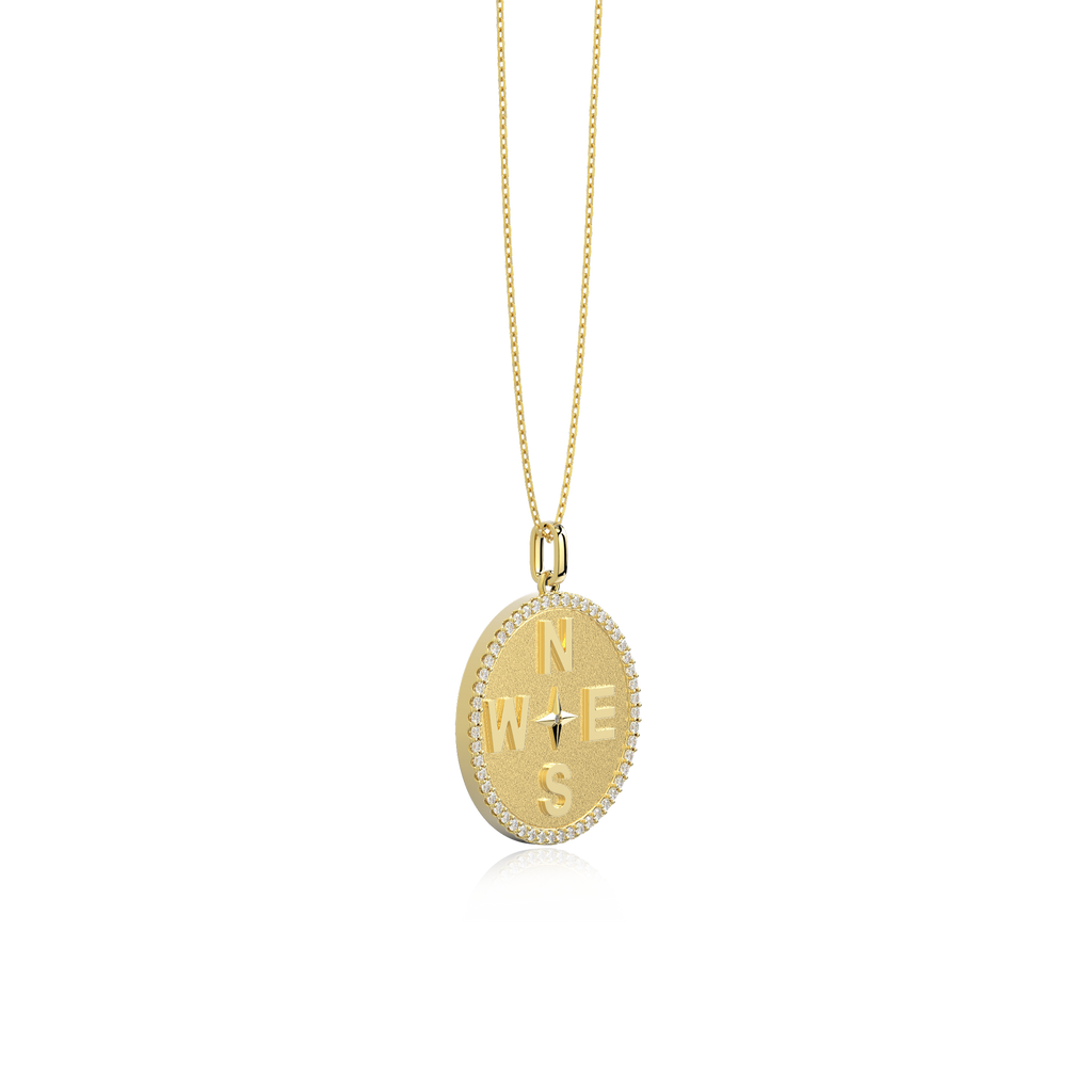 18k Gold Plated Personal Story Medallion Necklace – Lucky Symbol & Engravable  AW24N001G