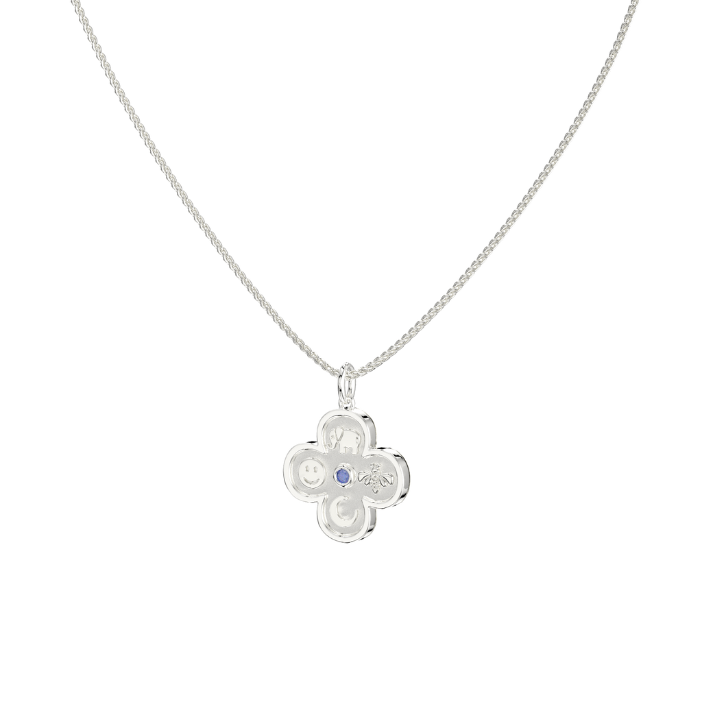 Rhodium Plated Elements Necklace