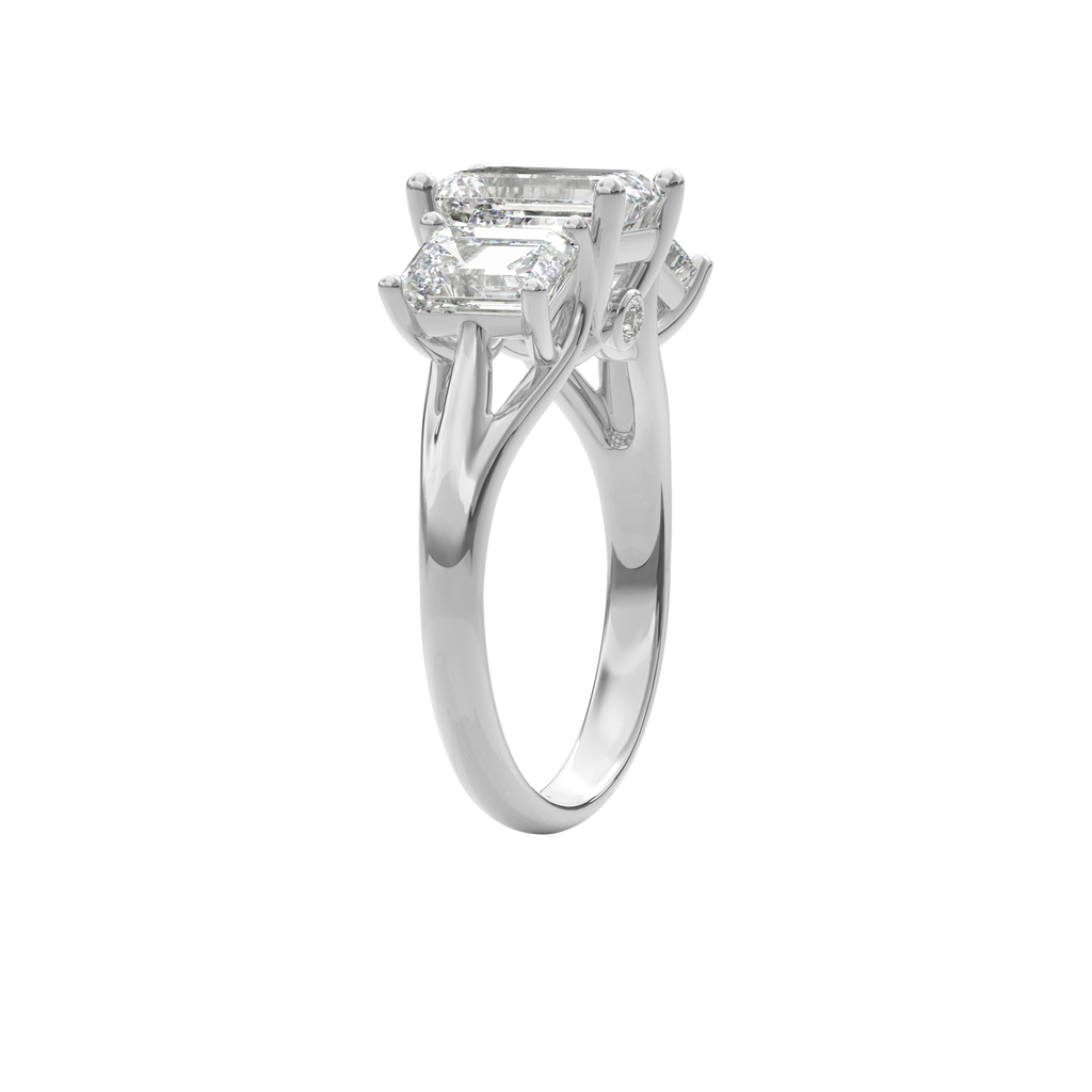 Daphnis Trinity Engagement Ring Emerald•White Gold