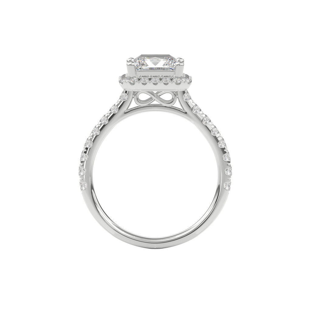 Elara Infinity Engagement Ring Radiant•White Gold