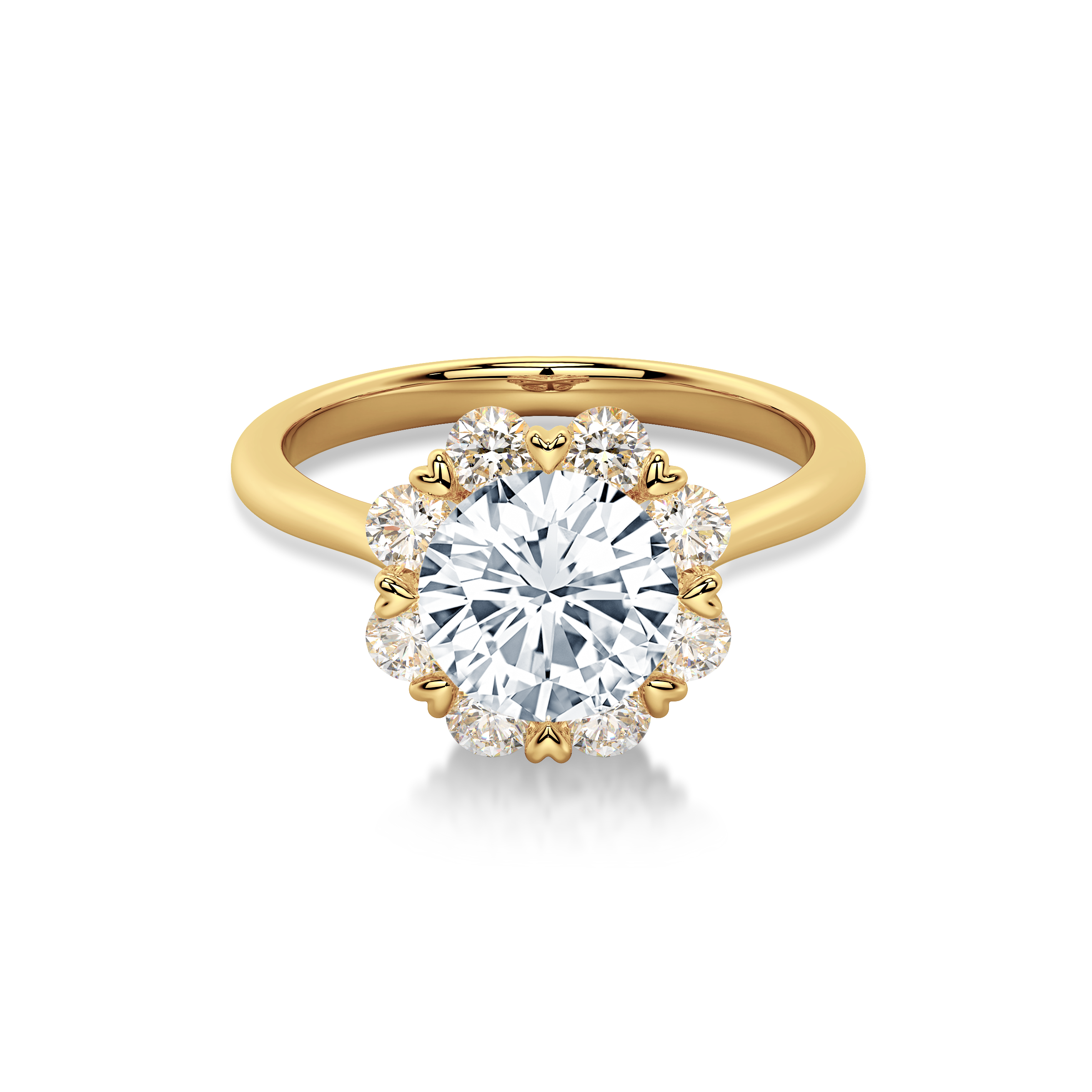 Bouquet Ring Round 18K Yellow Gold