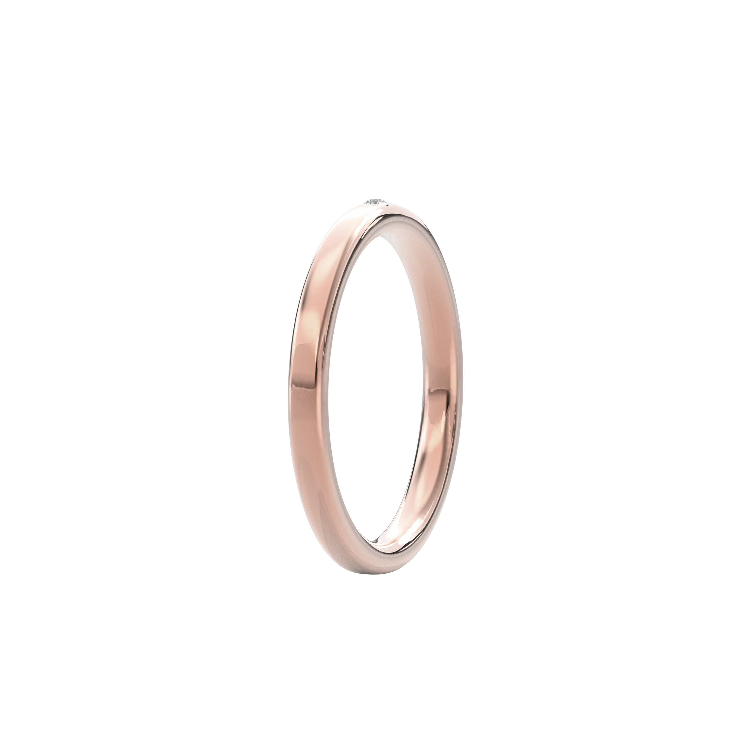 Wedding Bands Diamond Accent Band 2.2mm•Rose Gold