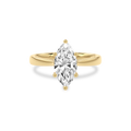 Elara Hidden Halo Salitaire Engagement Ring Marquise•Yellow Gold