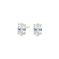 Dia Solitaire Single Stud Earring Oval•Yellow Gold