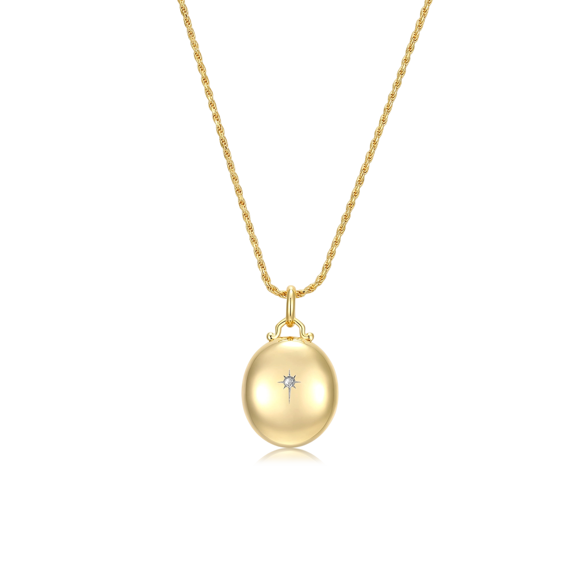 18K Gold Plated Luna Glow  Whisper Locket SN008G