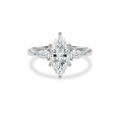 Daphnis Three Stones Engagement Ring Marquise•White Gold