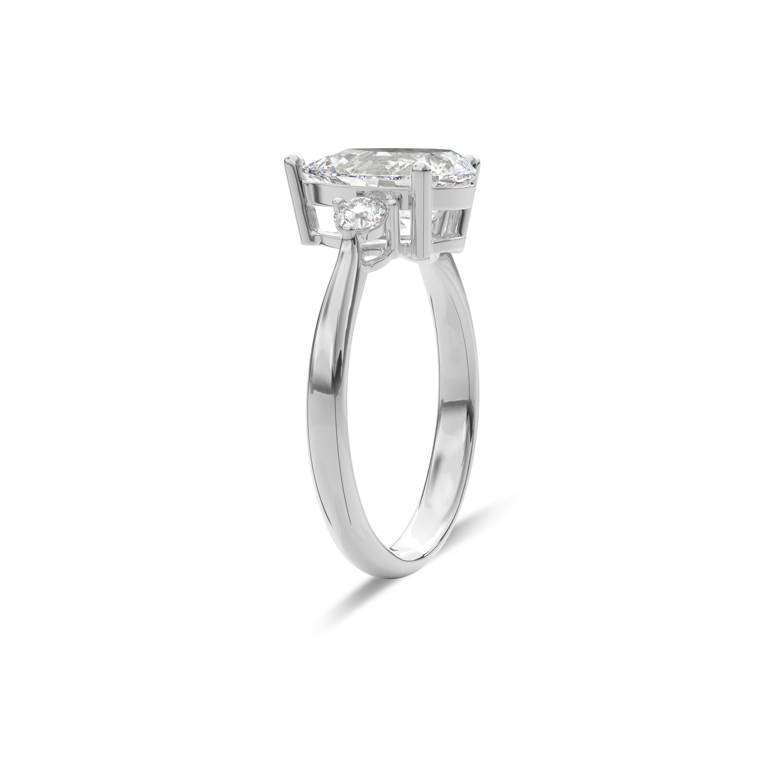 Daphnis Three Stones Engagement Ring Pear•White Gold