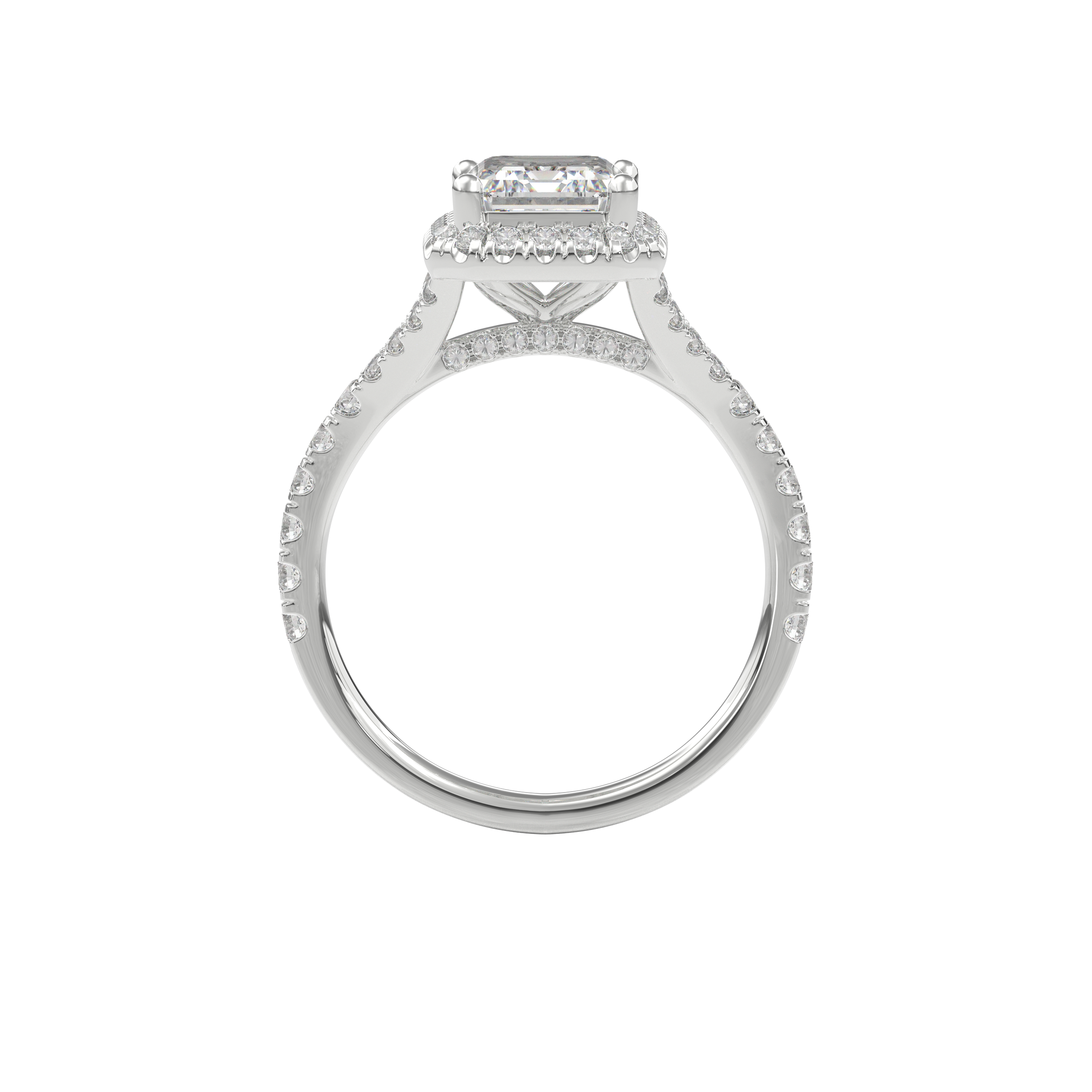 Elara Vintage Inspired Engagement Ring Emerald•White Gold