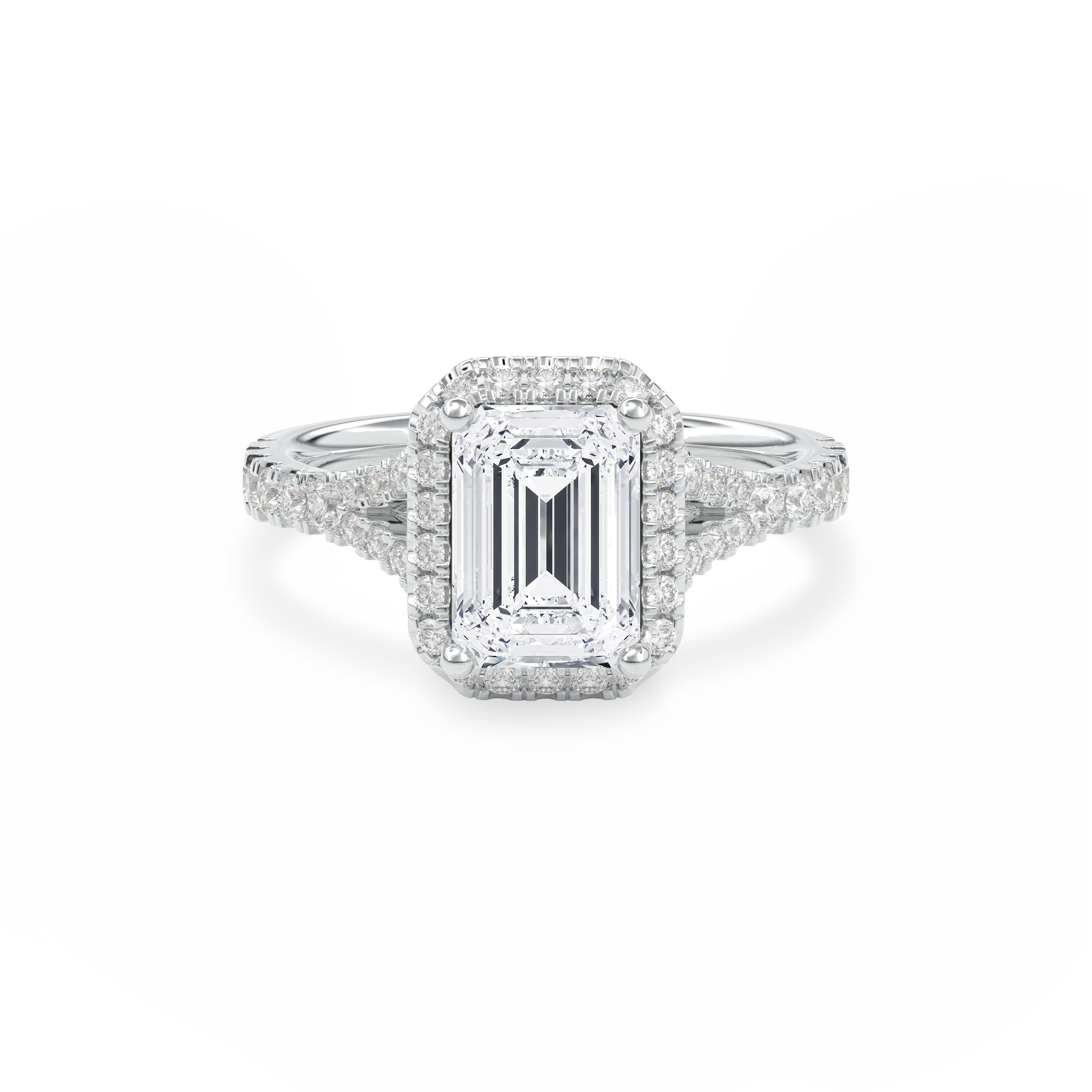 Elara Vintage Inspired Engagement Ring Emerald•White Gold
