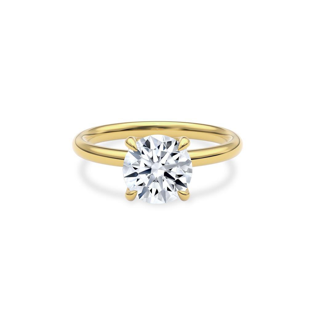 Dia Solitaire Engagement Ring Round•Yellow Gold