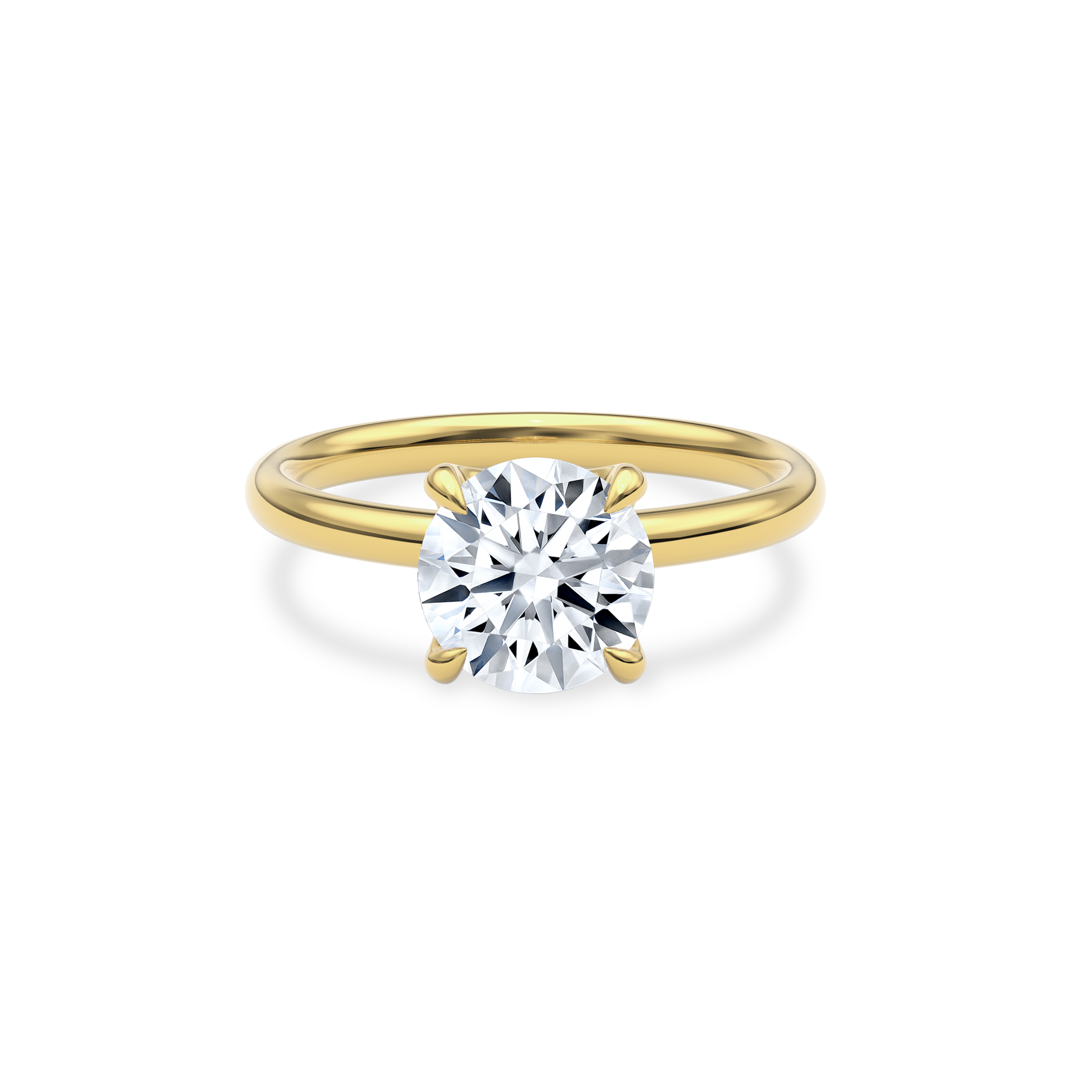 Dia Solitaire Engagement Ring Round•Yellow Gold