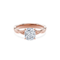 Rhea Twisted Engagement Ring Cushion•Rose Gold