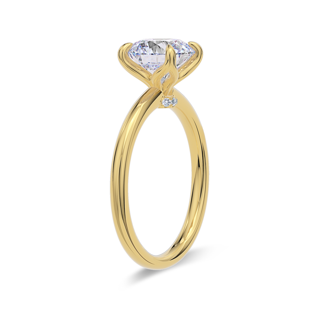 Dia Solitaire Engagement Ring Round•Yellow Gold