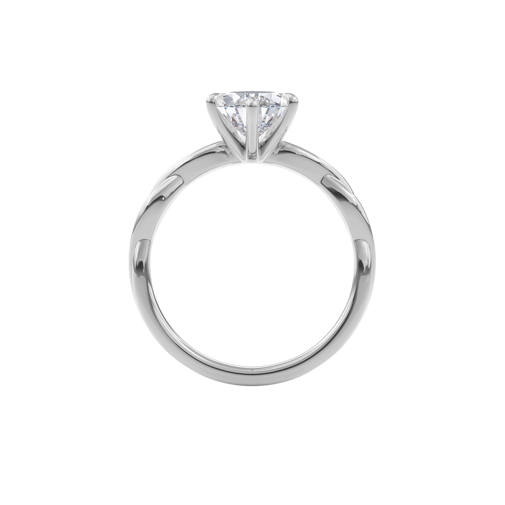 Rhea Twisted Engagement Ring Pear•White Gold