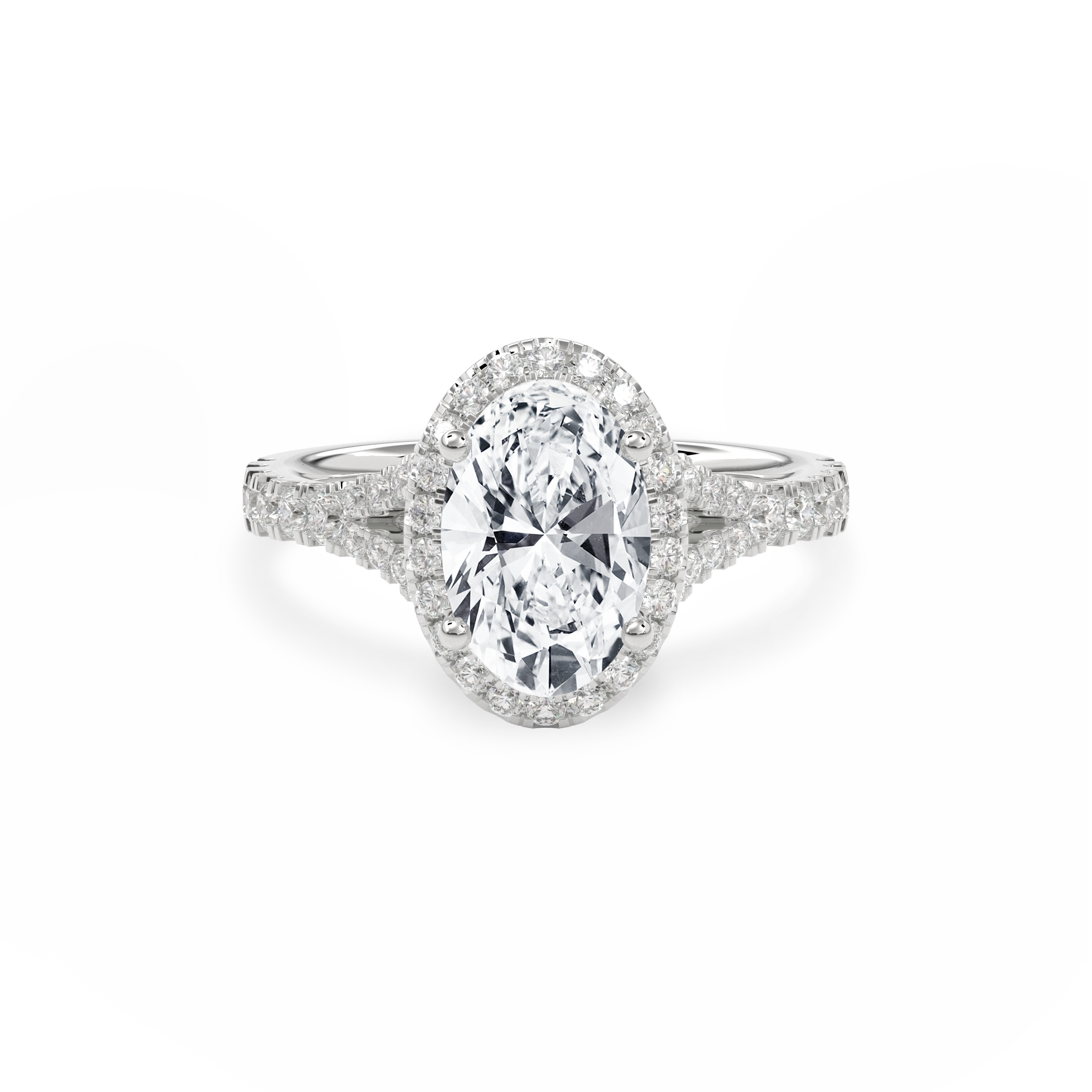 Elara Vintage Inspired Engagement Ring Oval•White Gold
