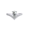 Luxe Tiara Ring in 14k White  Gold