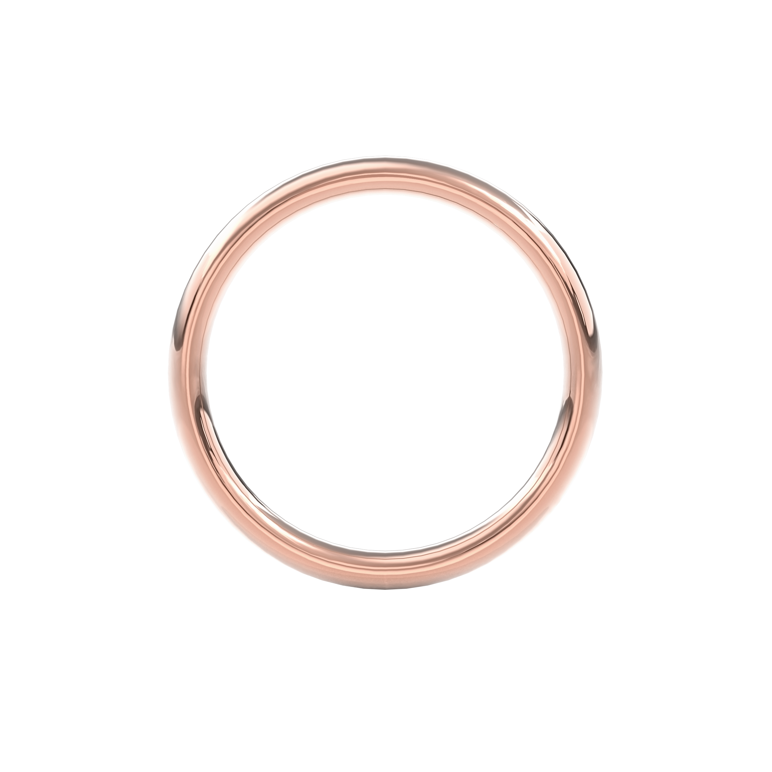 Wedding Bands Round Band 3.3mm•Rose Gold