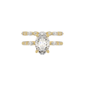 The Lumera Marquise & Round Half Band Engagement Ring in 14K Gold