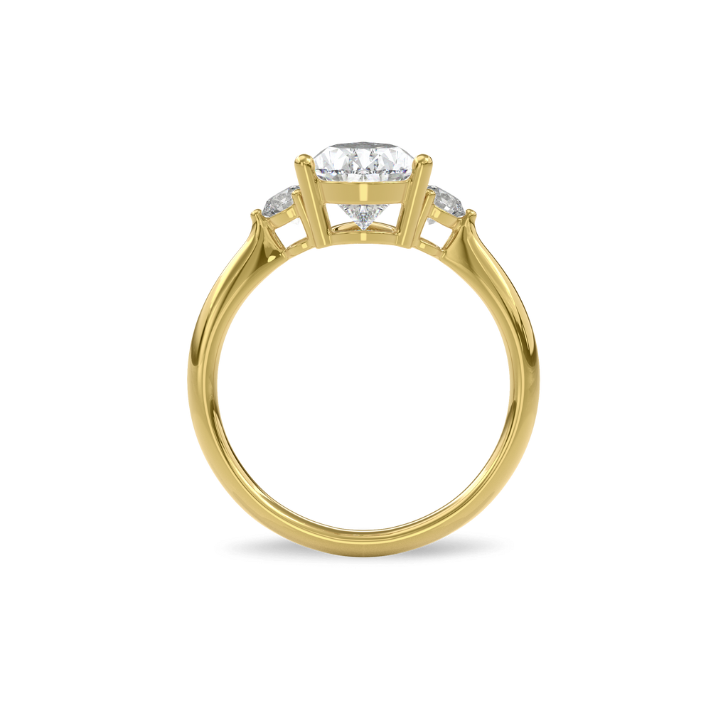 Daphnis Three Stones Engagement Ring Pear•Yellow Gold