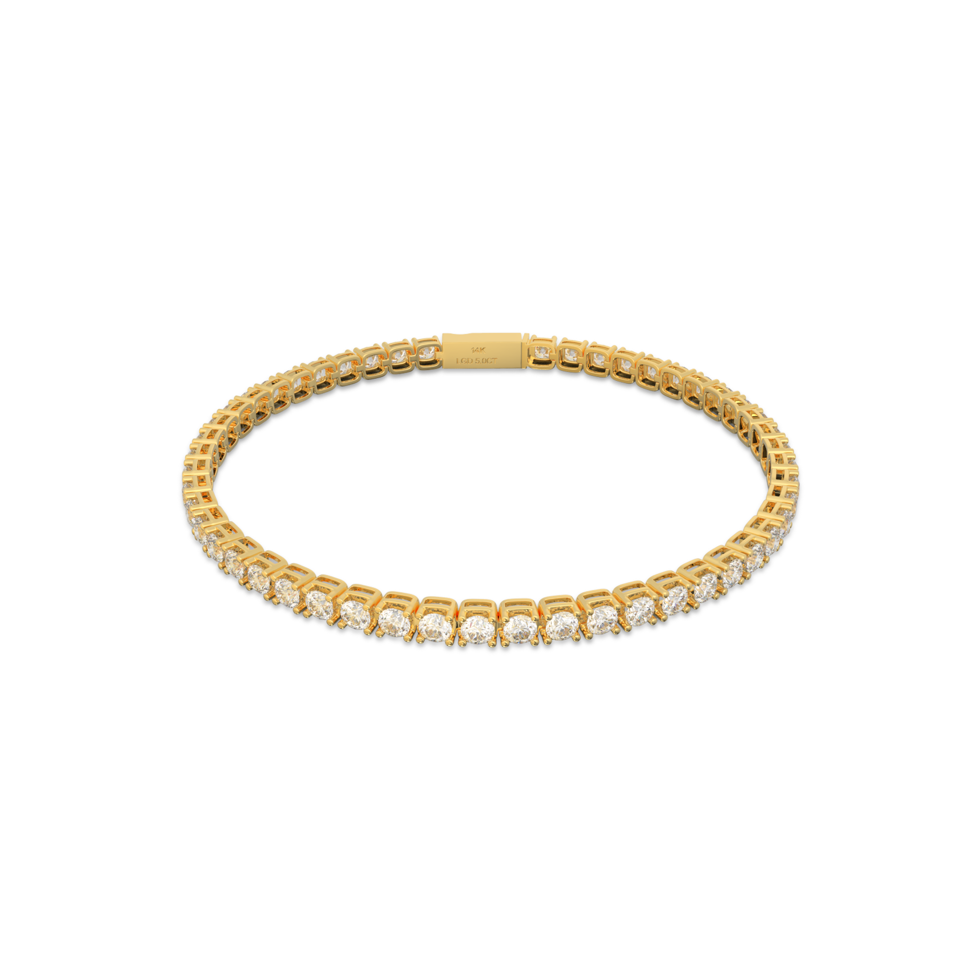 18K Yellow Gold Nova Tennis Bracelet in 5CT LGDB001