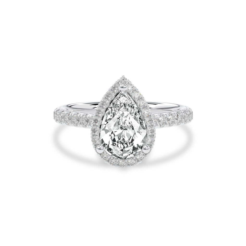Elara Infinity Engagement Ring Pear•White Gold