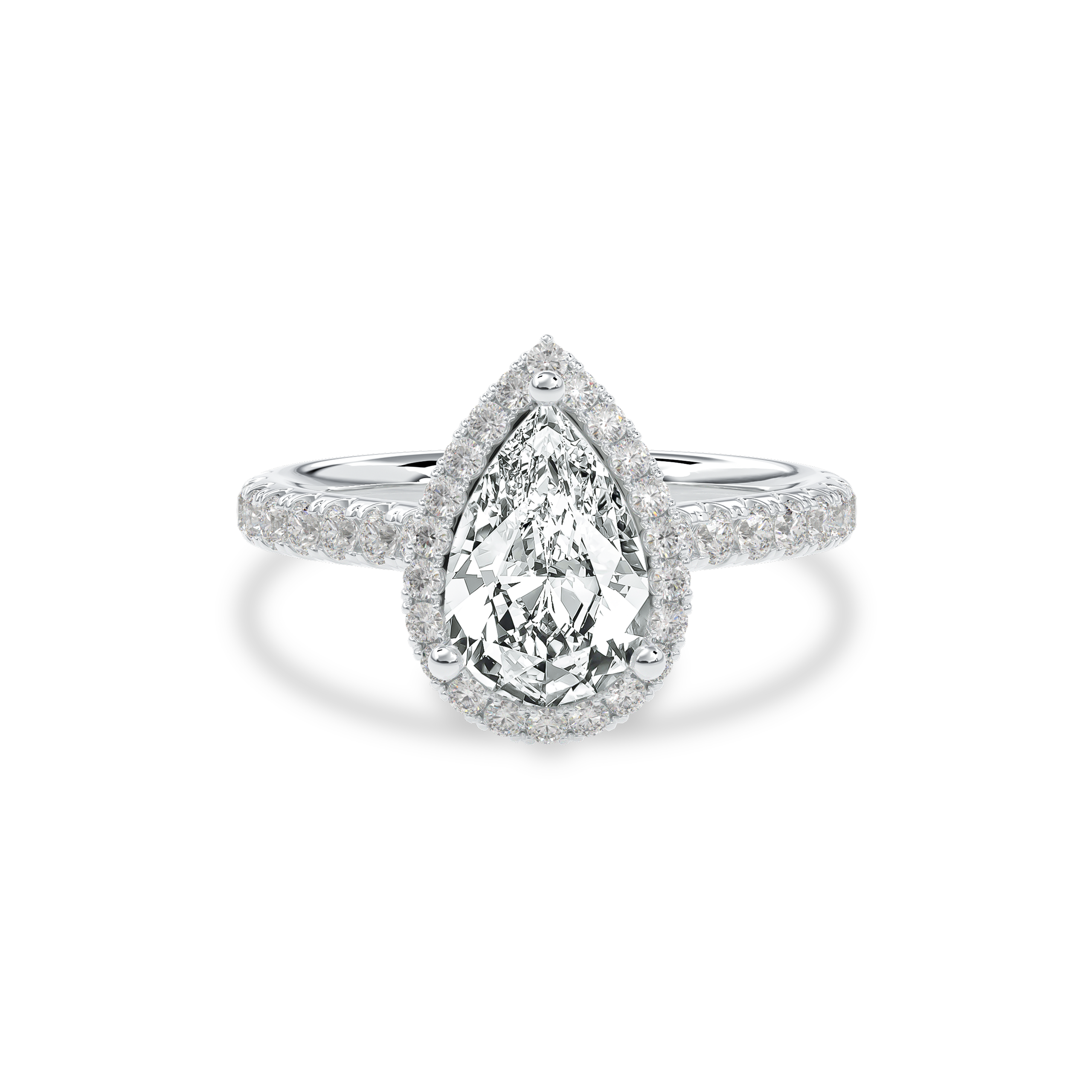 Elara Infinity Engagement Ring Pear•White Gold