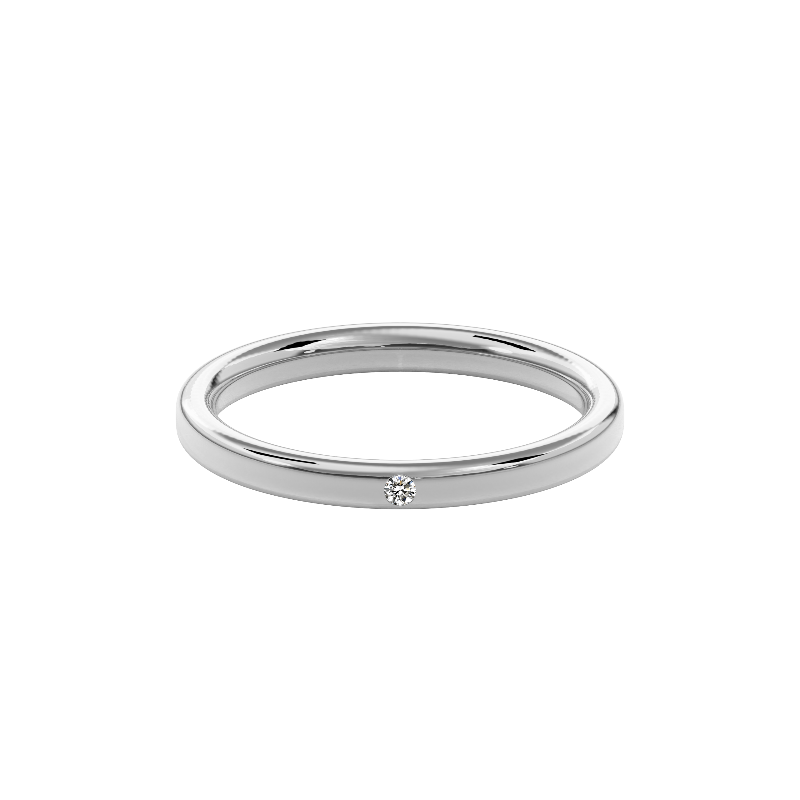 Wedding Bands Diamond Accent Band 2.2mm•White Gold