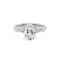 Rhea Twisted Engagement Ring Oval•White Gold