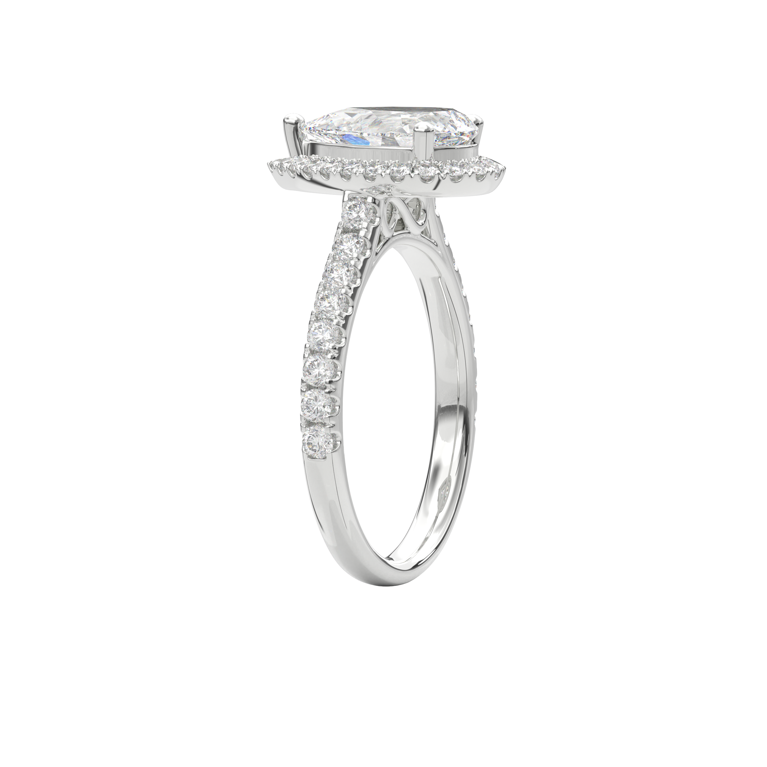 Elara Infinity Engagement Ring Pear•White Gold