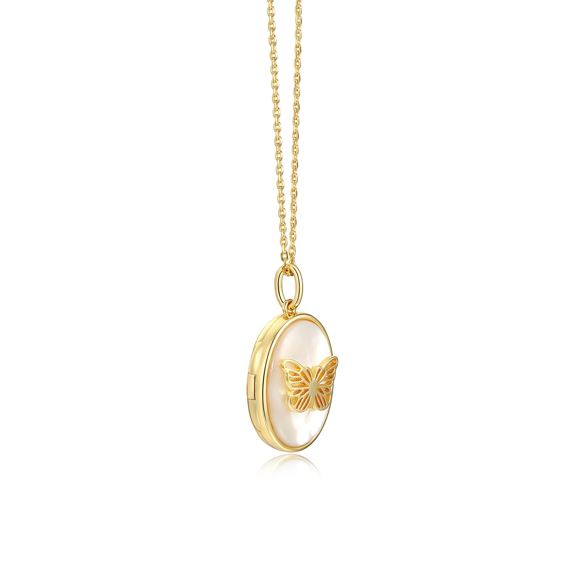 18K Gold Plated Papilio Whisper Locket SN007G