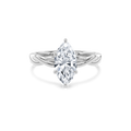 Rhea Twisted Engagement Ring Marquise•White Gold