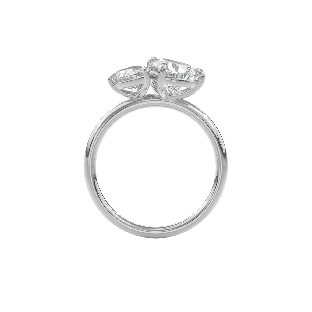 Callisto Two Stones Engagement Ring Pear•White Gold