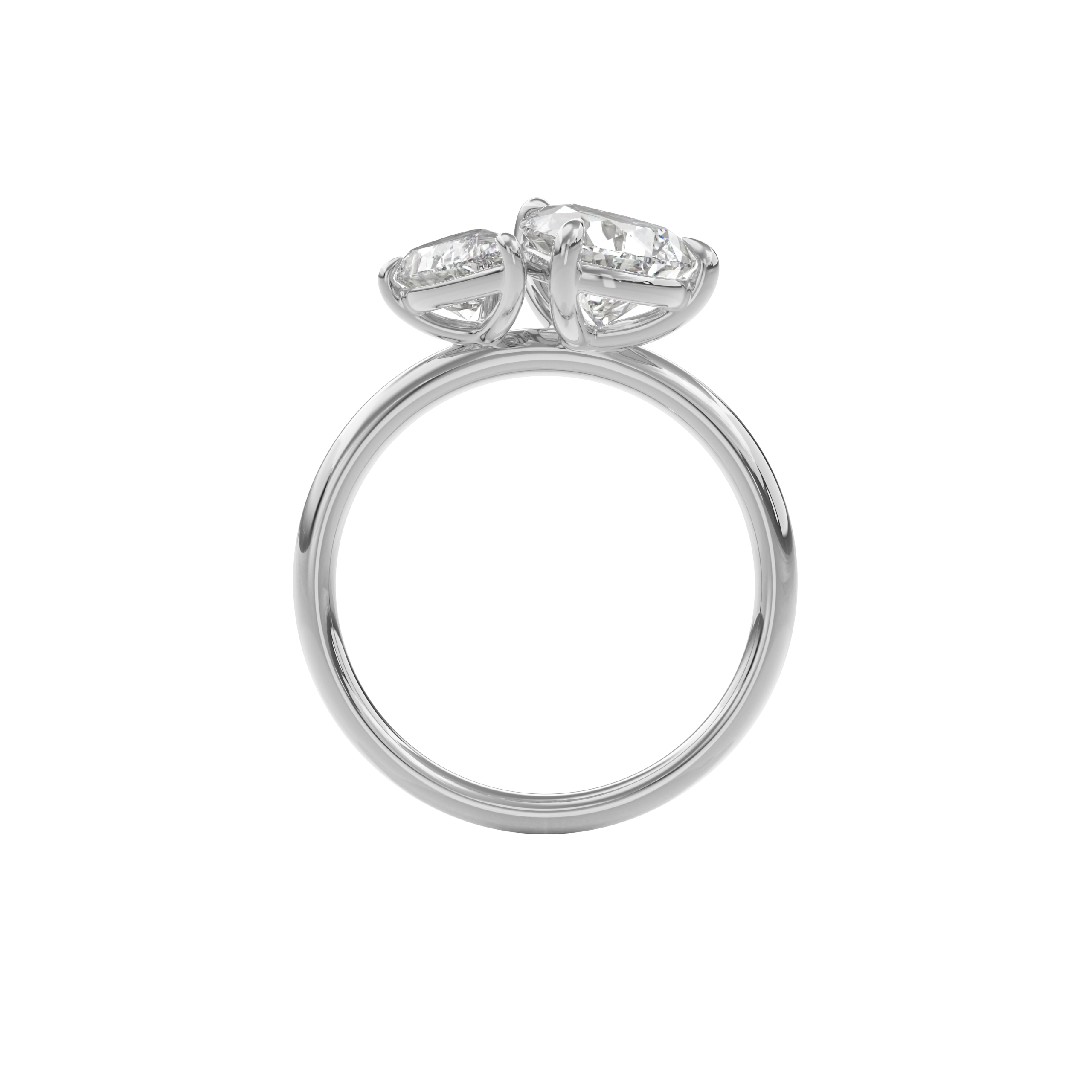Callisto Two Stones Engagement Ring Pear•White Gold