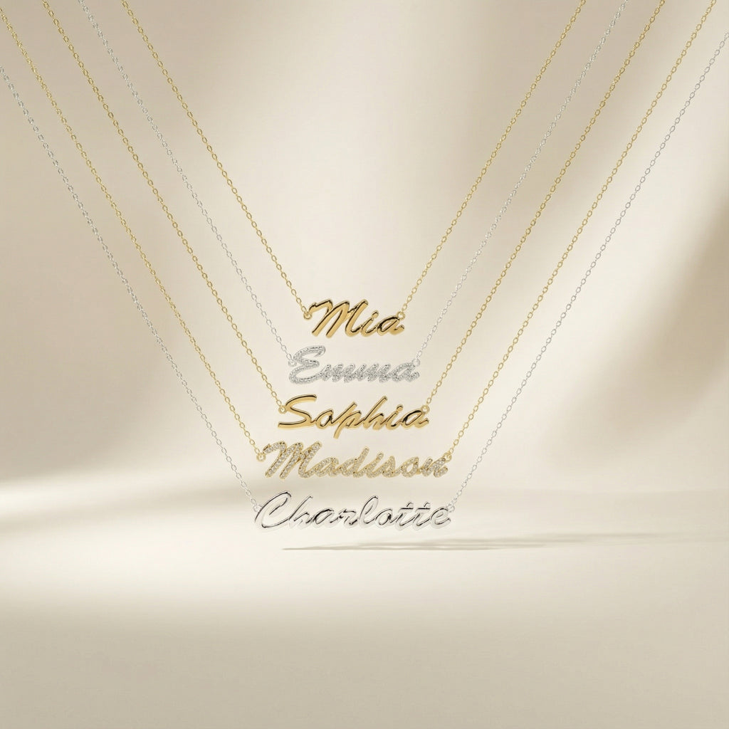 18k Gold Plated Luxe Name Necklace SN020G