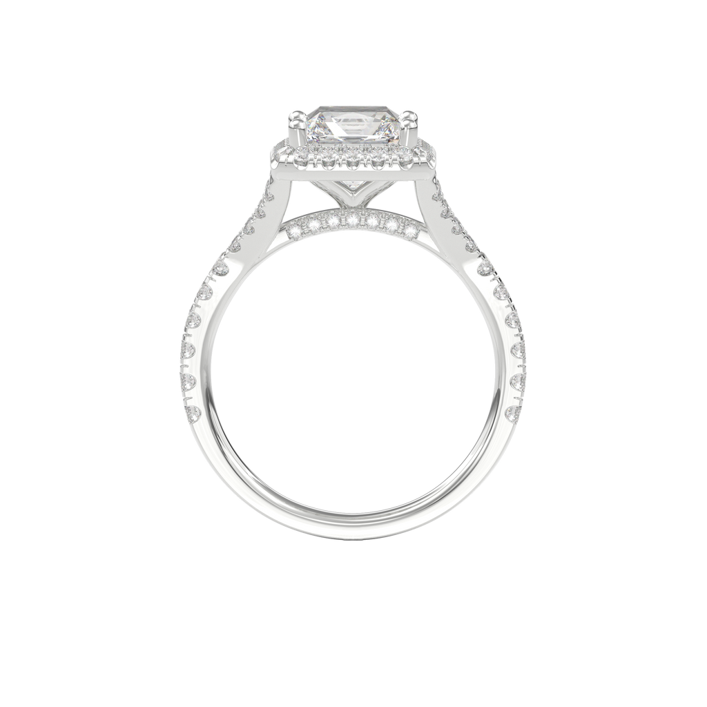 Elara Vintage Inspired Engagement Ring Radiant•White Gold