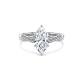 Rhea Twisted Pave Engagement Ring Marquise•White Gold