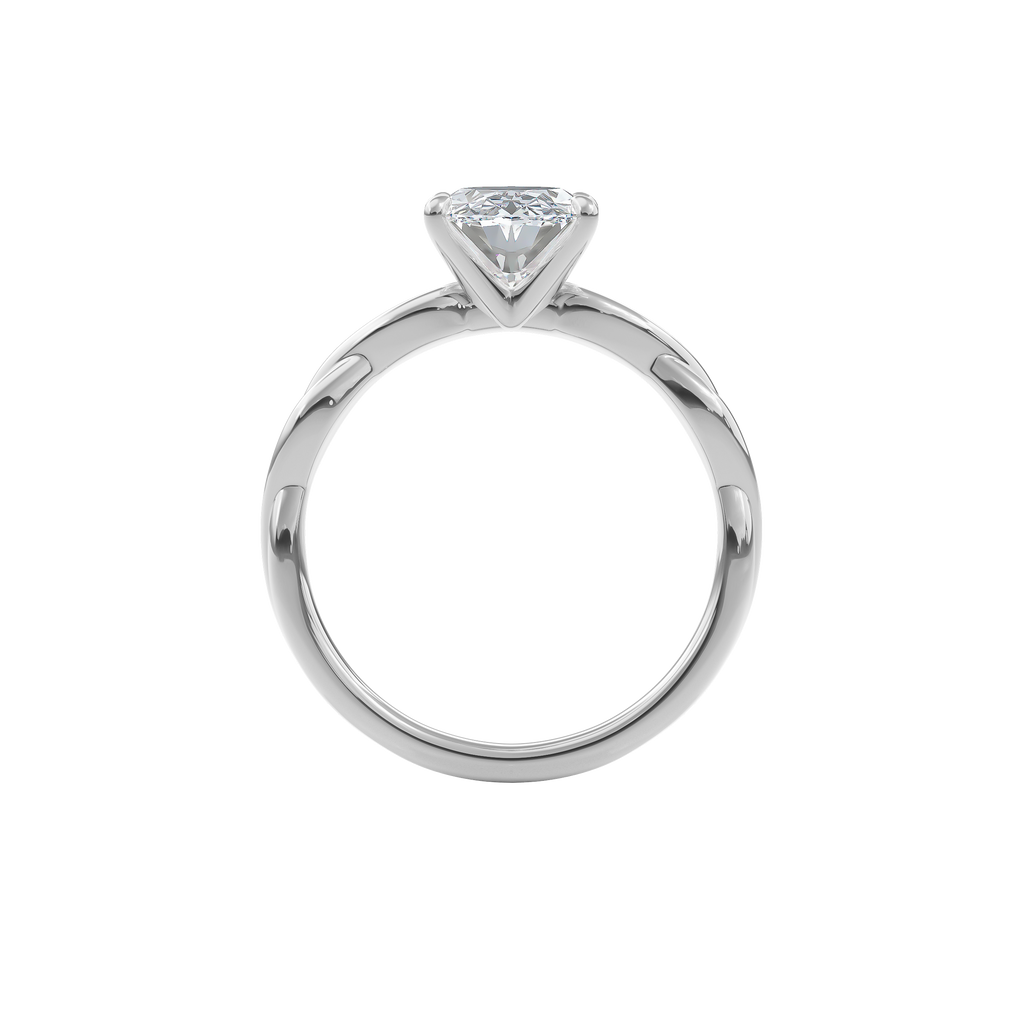 Rhea Twisted Engagement Ring Oval•White Gold