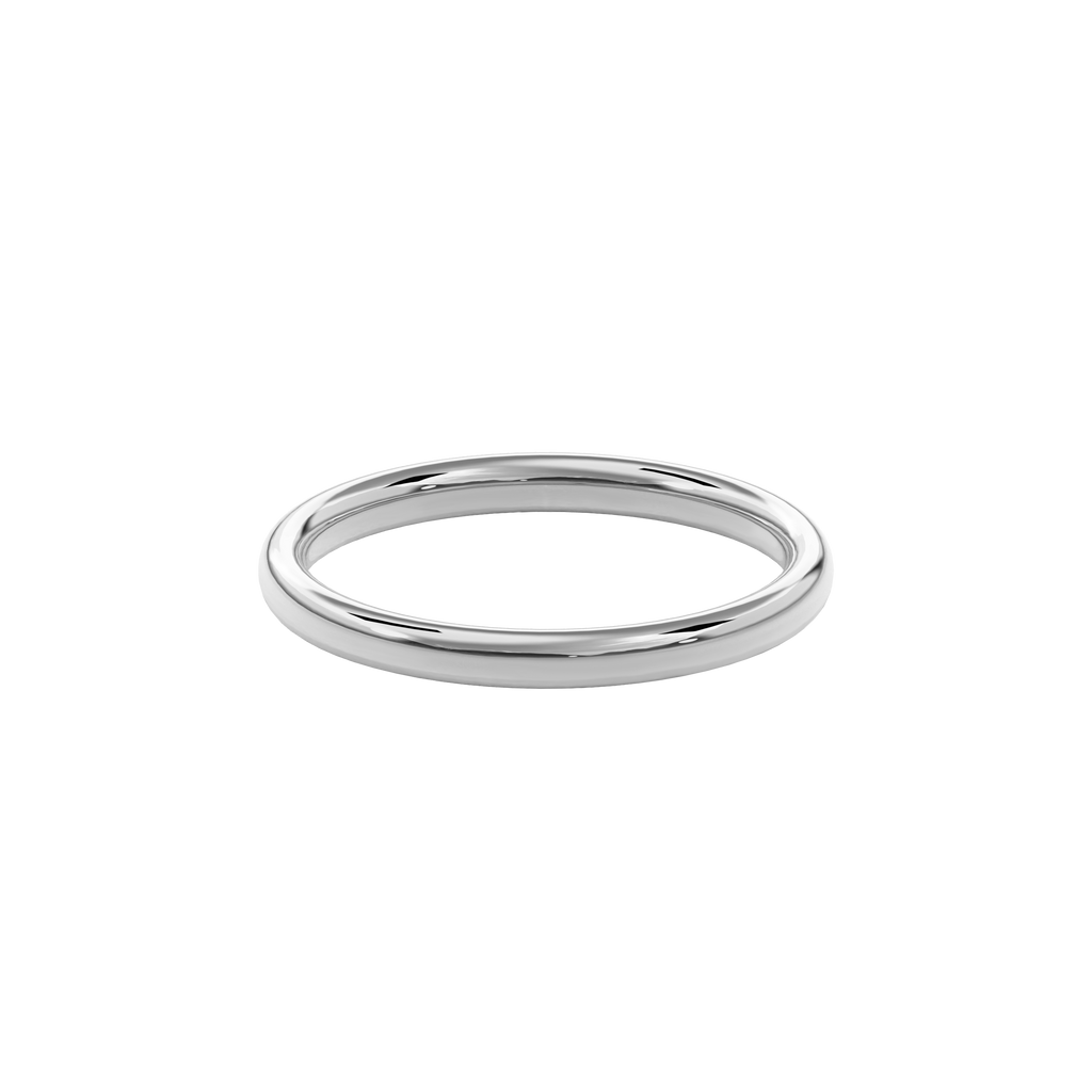 Wedding Bands Round Band 2mm•White Gold