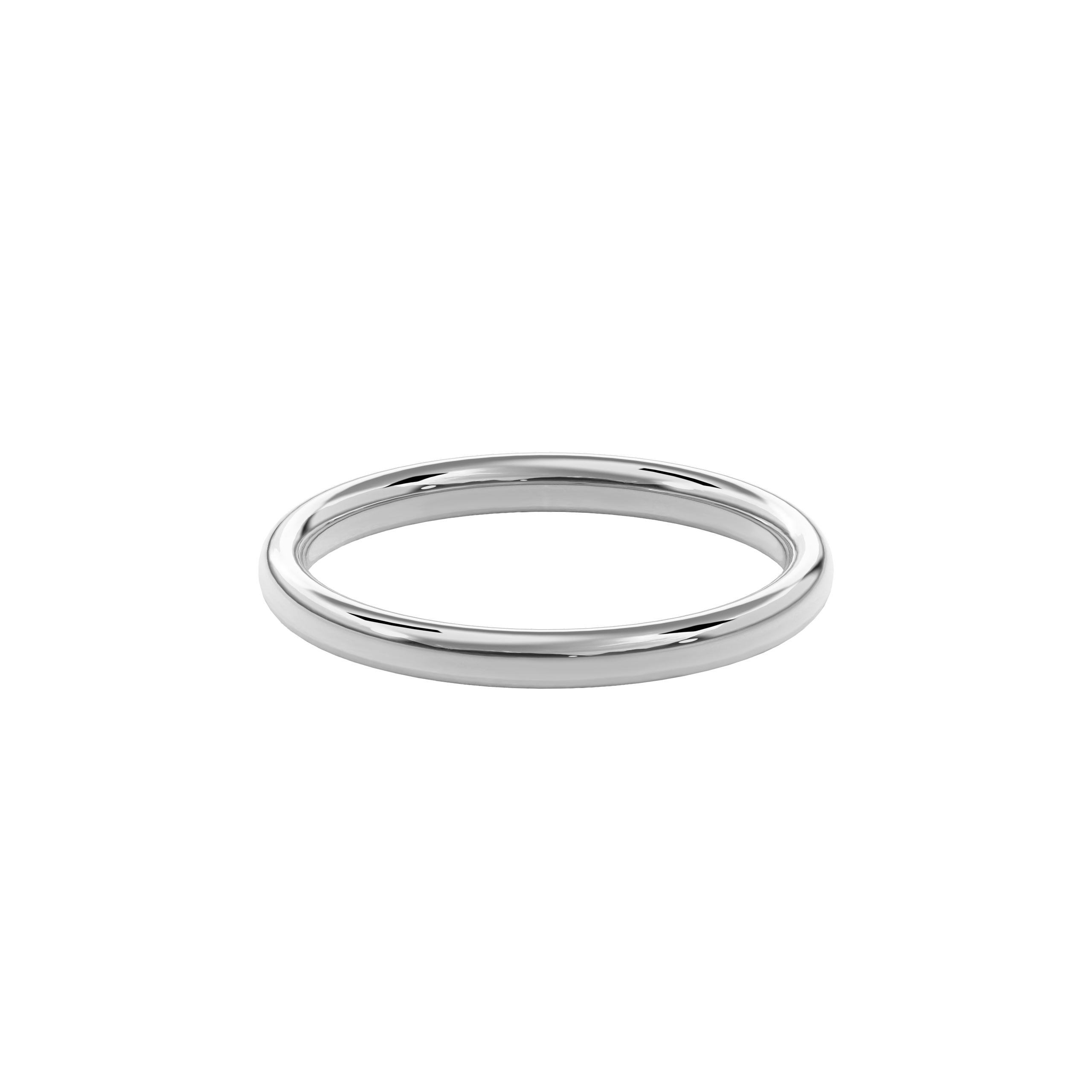 Wedding Bands Round Band 2mm•White Gold