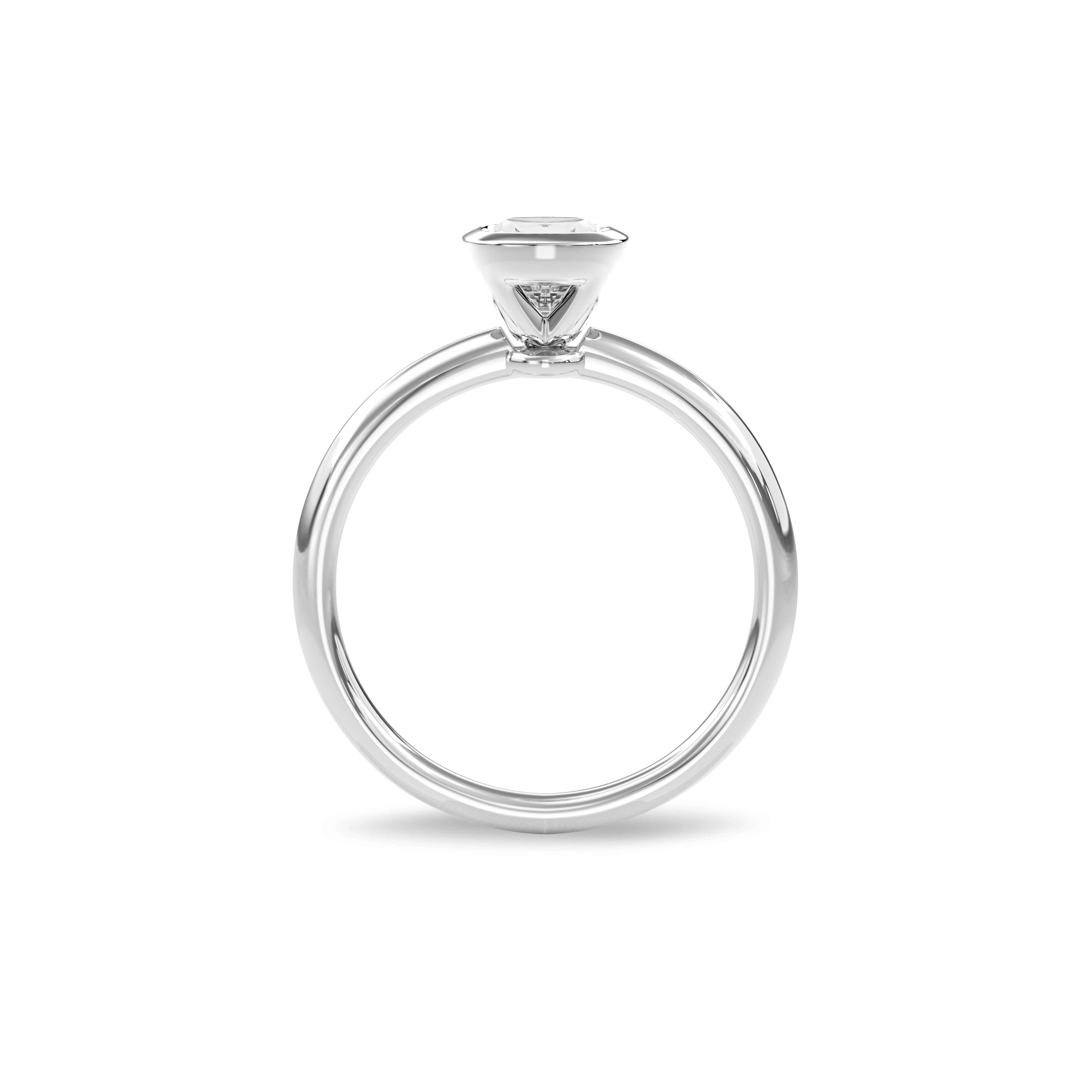 Bezel Ring Cushion•White Gold