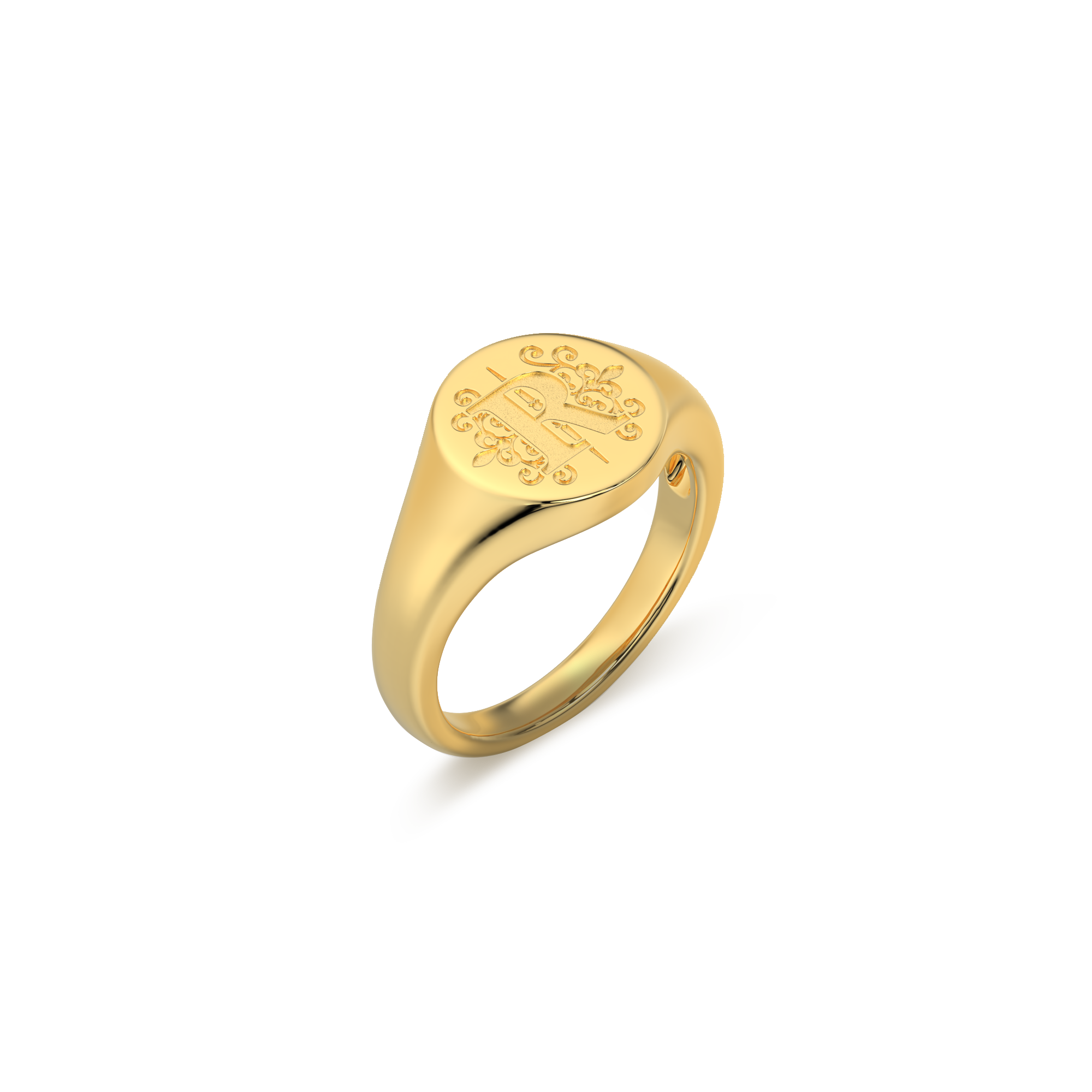 Round Monogram Ring SR003G