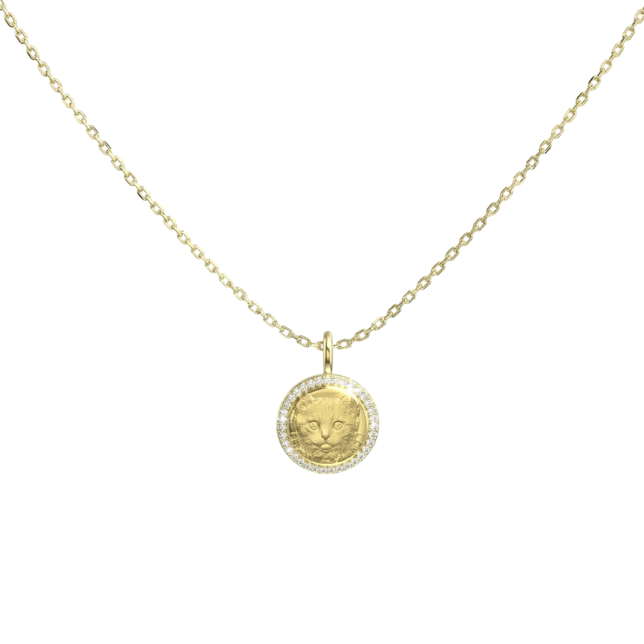 18K Gold Plated Round MemoraCarve Necklace