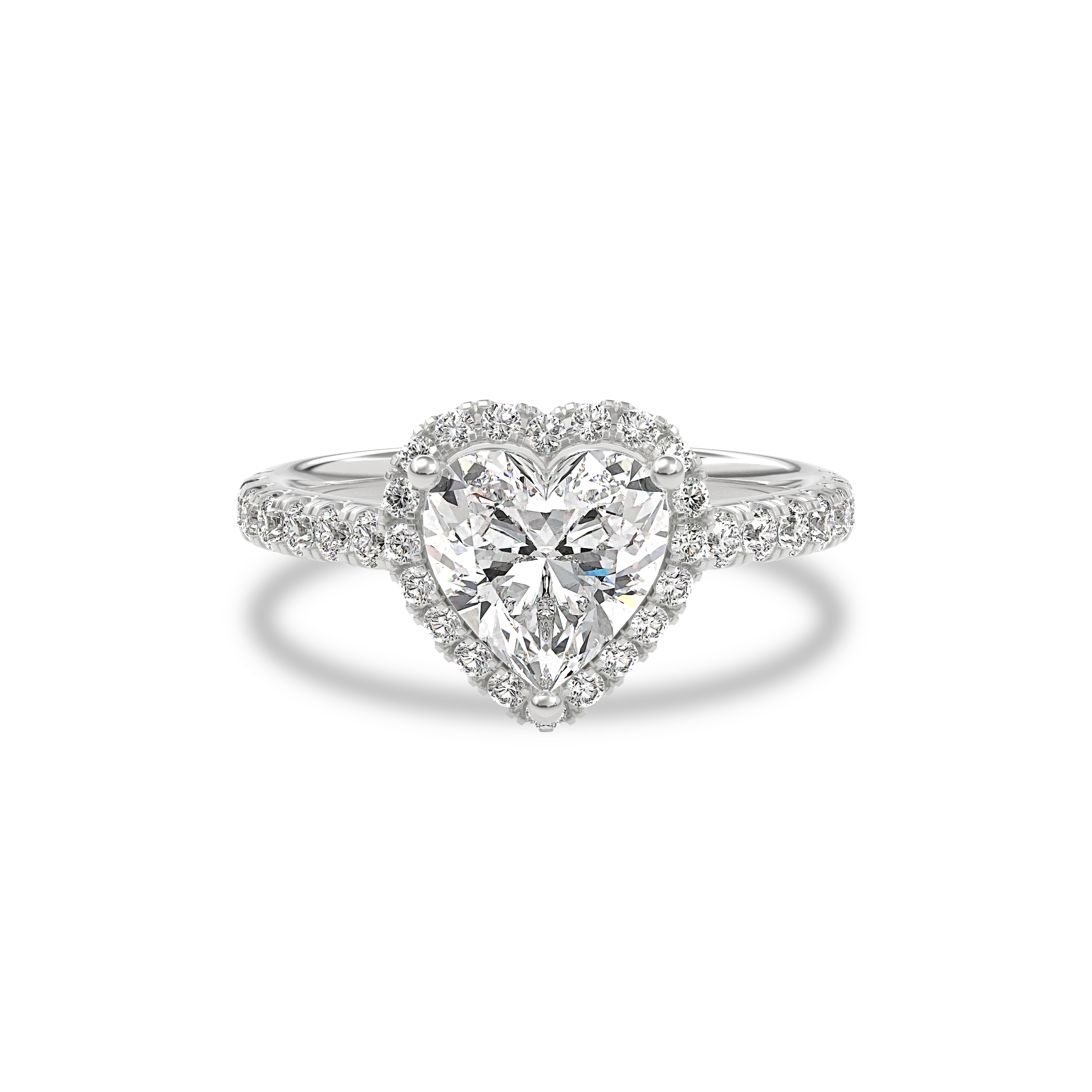 Elara Infinity Engagement Ring Heart•White Gold