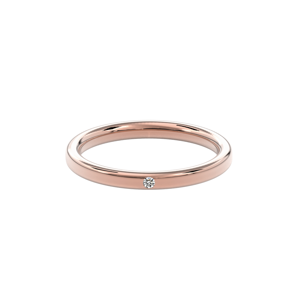Wedding Bands Diamond Accent Band 2.2mm•Rose Gold