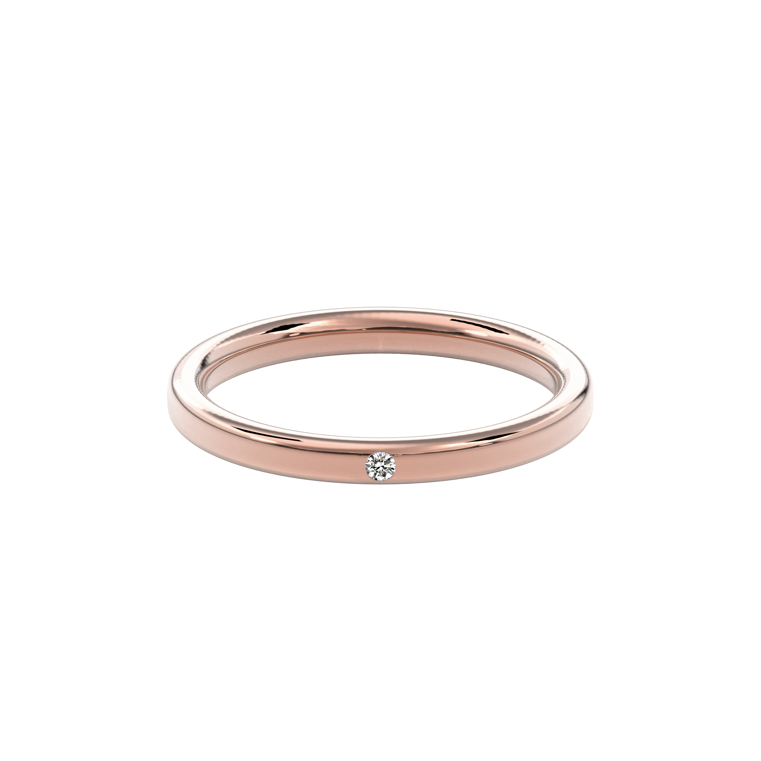 Wedding Bands Diamond Accent Band 2.2mm•Rose Gold