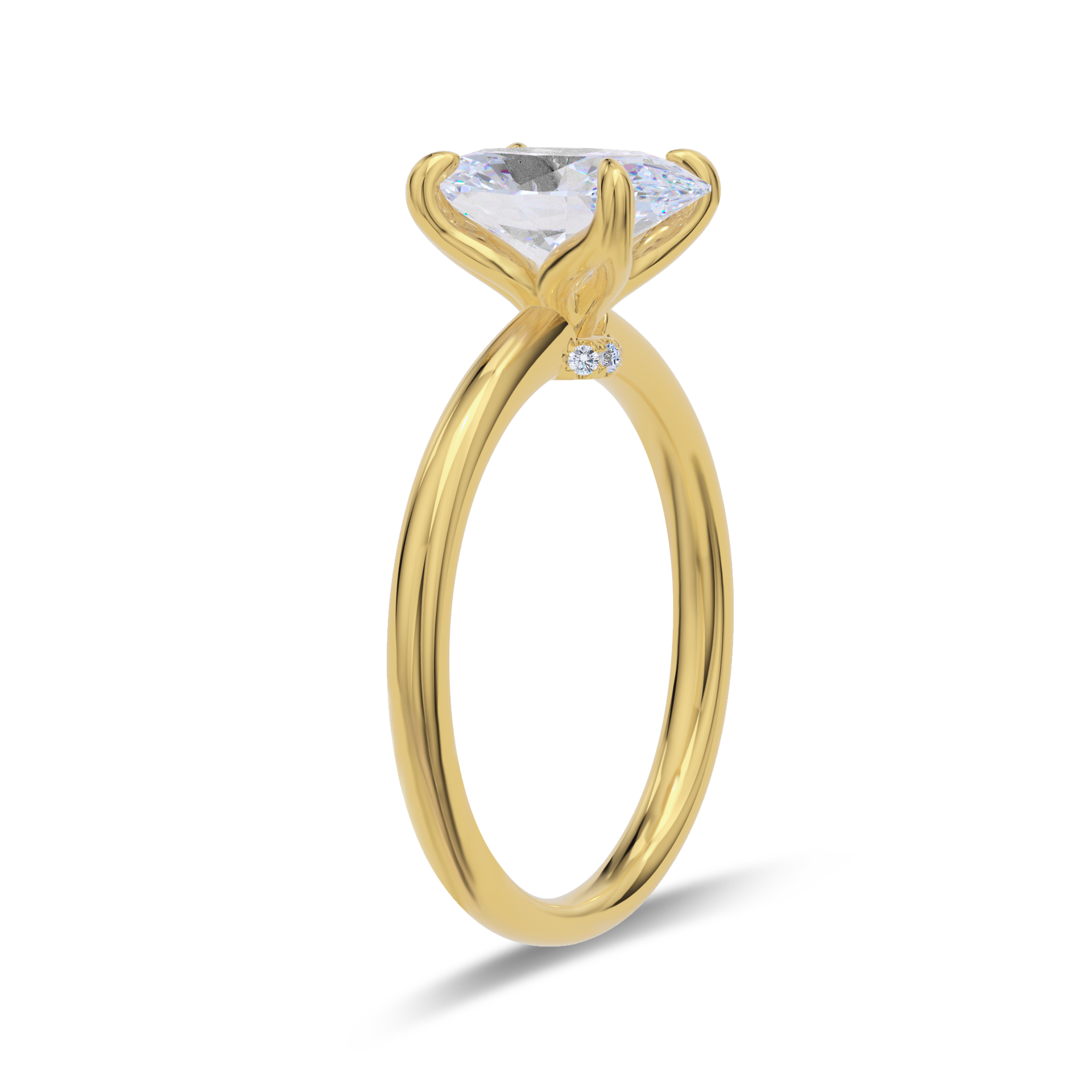 Dia Solitaire Engagement Ring Oval•Yellow Gold