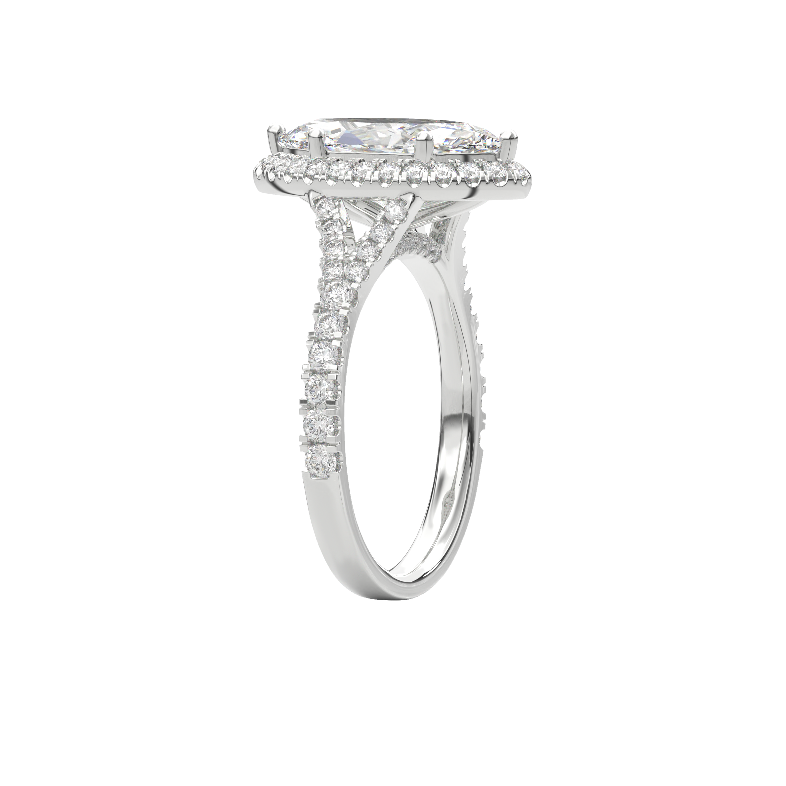 Elara Vintage Inspired Engagement Ring Marquise•White Gold
